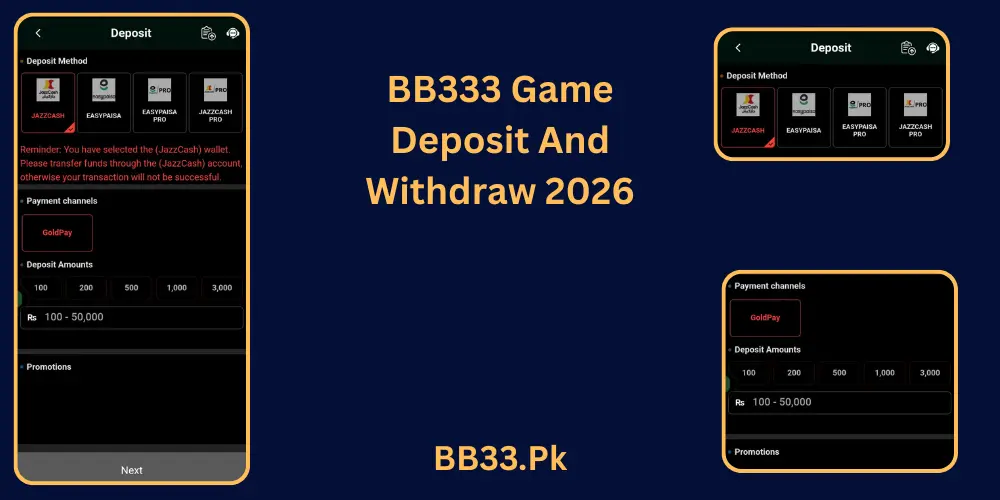 BB333 Game deposit And Withdraw